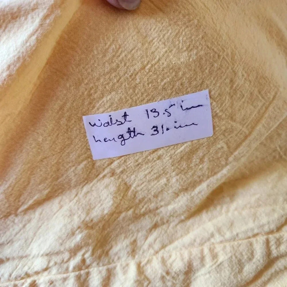 Bobbie Brooks Carpi Pant Yellow Elastic Waist Wide Leg Drawstring Size Large - Picture 5 of 11